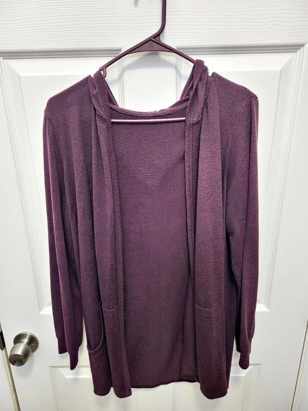 Maroon Sweater Open Front